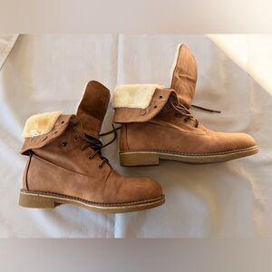 Dream Pairs Women’s Warm Winter Montreal Faux Fur Lace Up Boots Sz 11